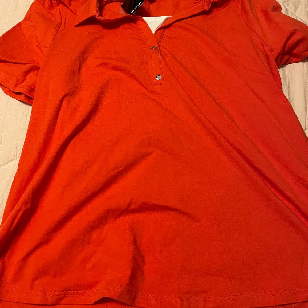 AVENUE red plus size top